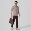 Accent Cotton Polo T-shirt - Blush Grey