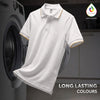 Accent Cotton Polo T-shirt - Pearl White