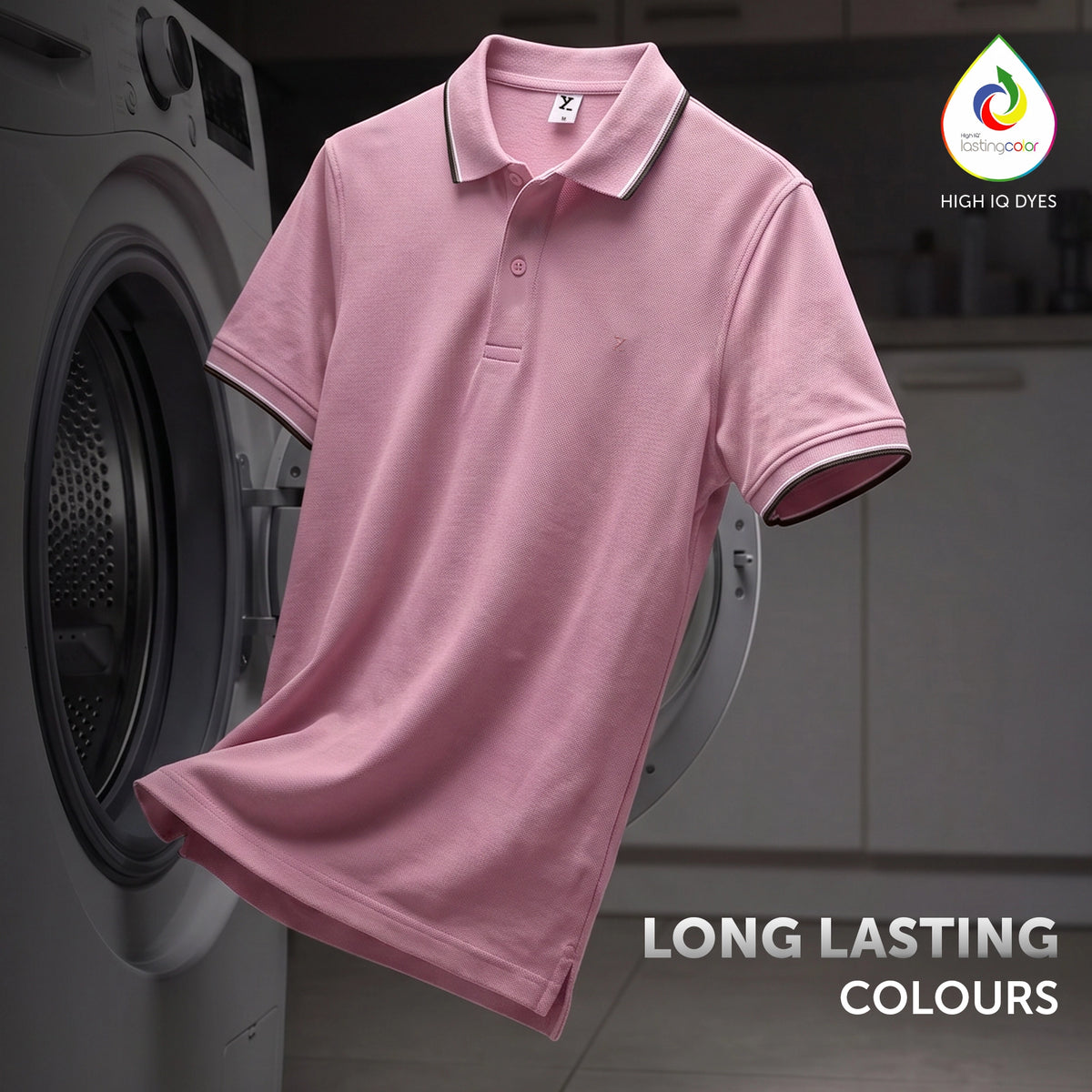 Accent Cotton Polo T-shirt - Blush Pink