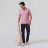 Accent Cotton Polo T-shirt - Blush Pink