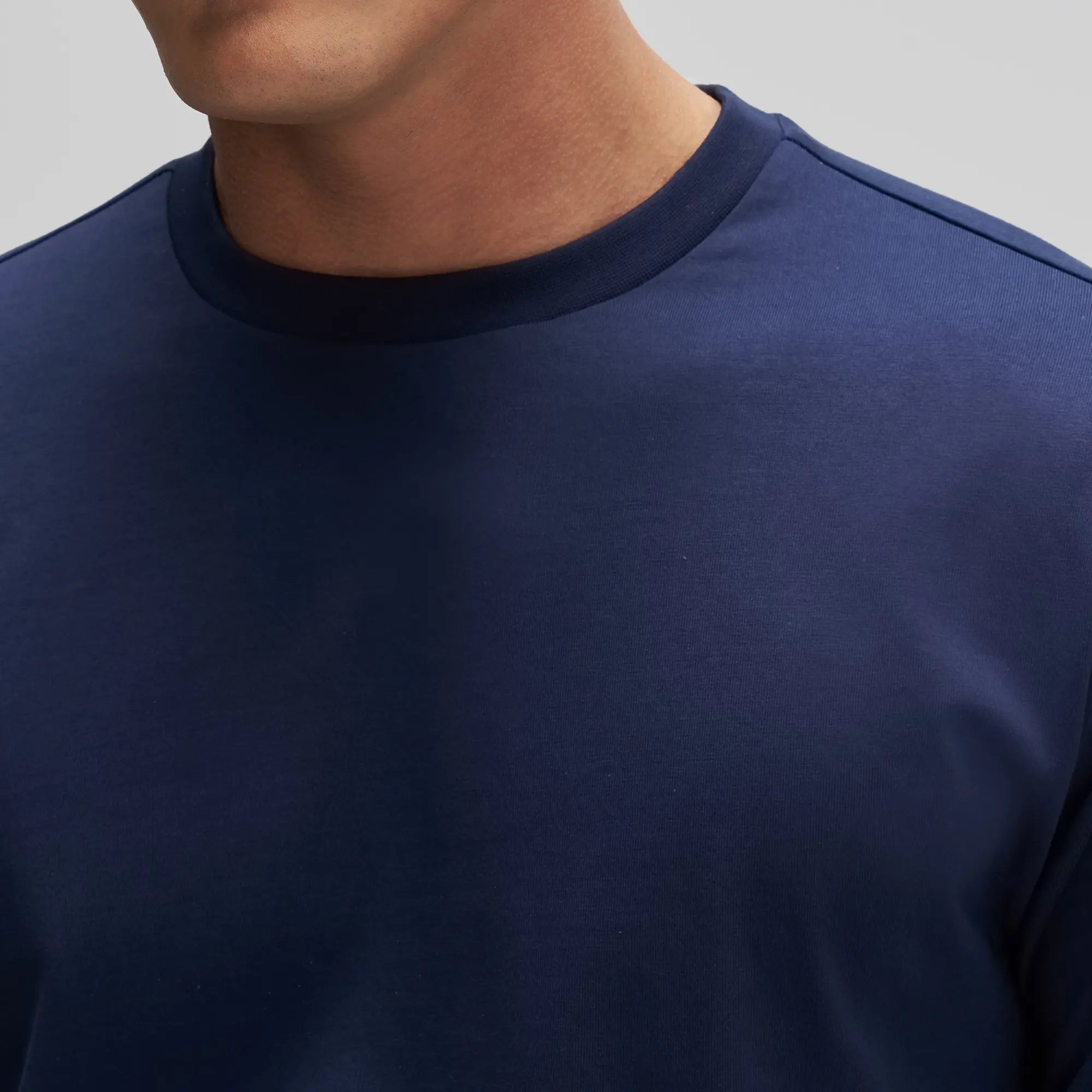 Full Sleeve Crew Neck T-Shirt - Midnight Blue