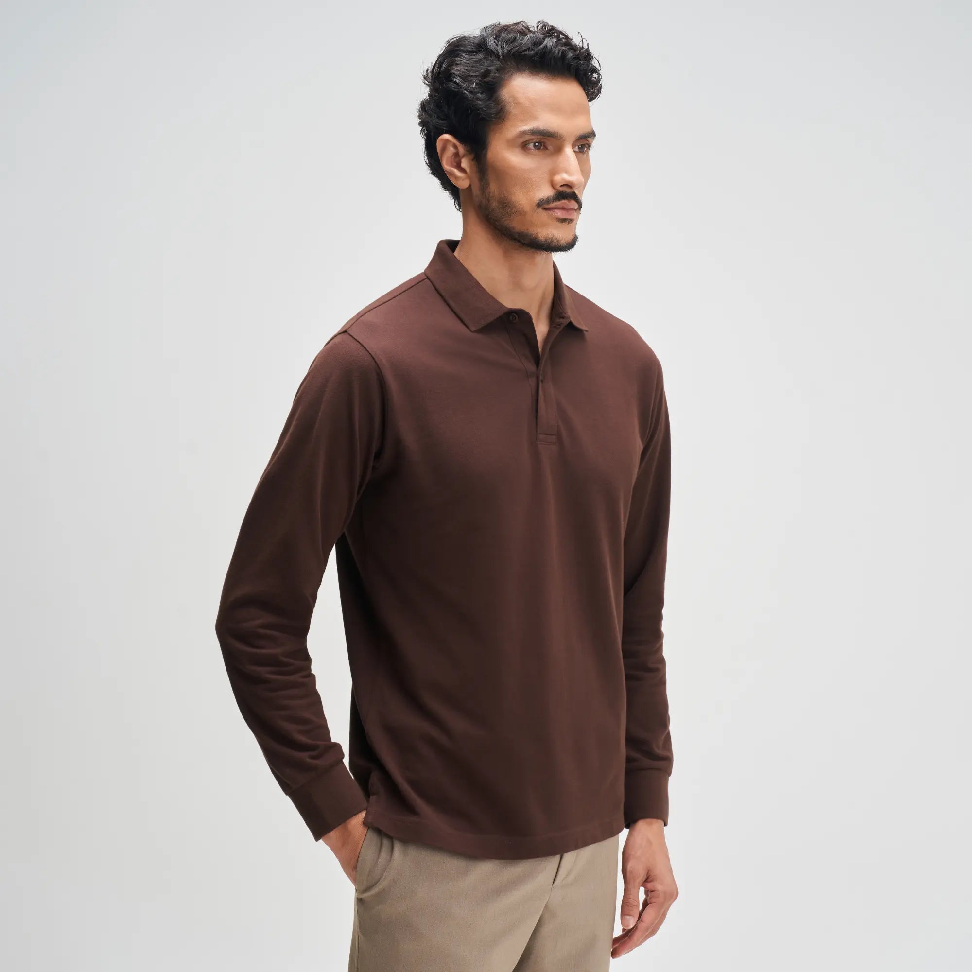 Full Sleeve Polo - Espresso Brown
