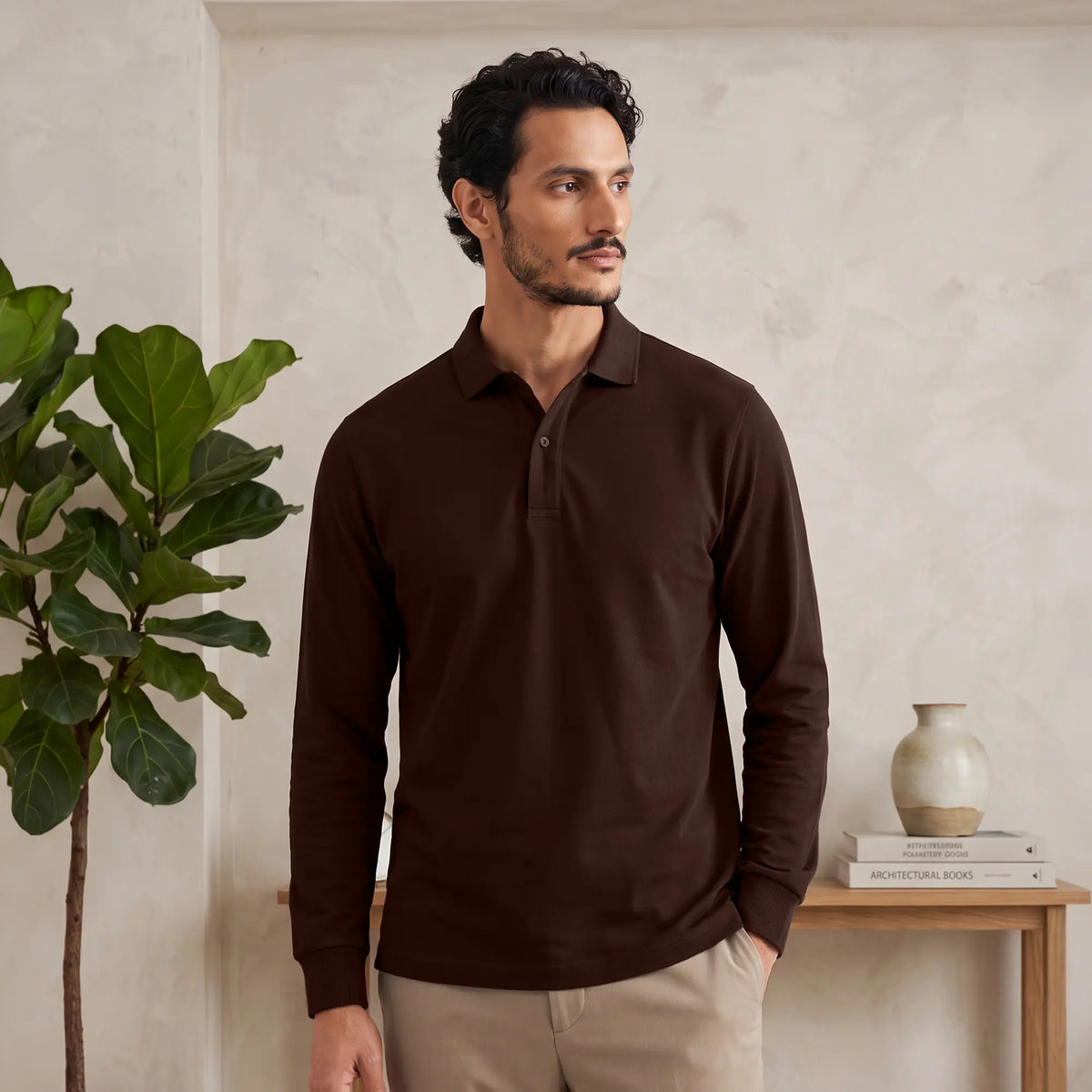 トップス 99Based POLO S Full Sleeve Polo - Espresso Brown – XYXX Apparels