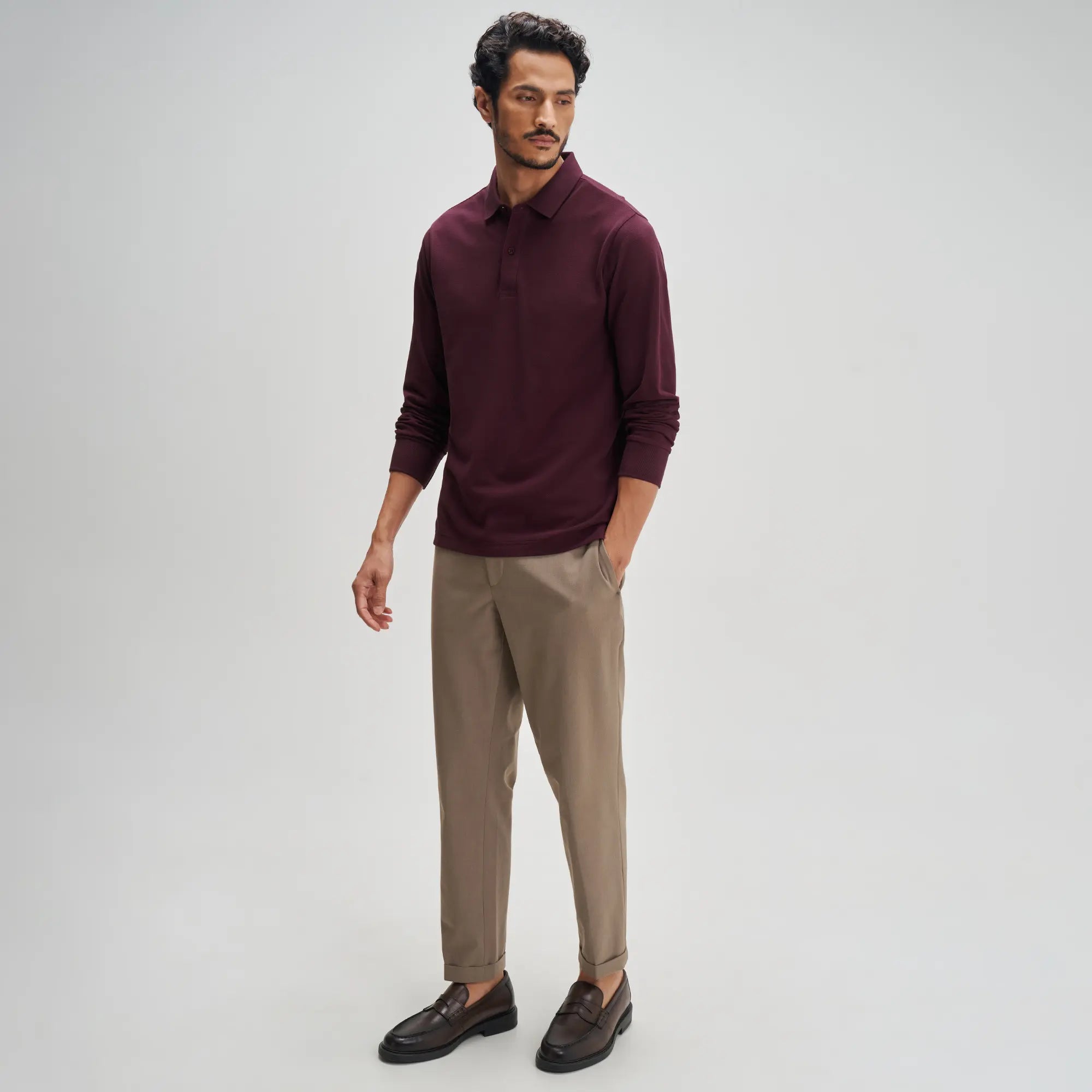 Full Sleeve Polo - Merlot Maroon