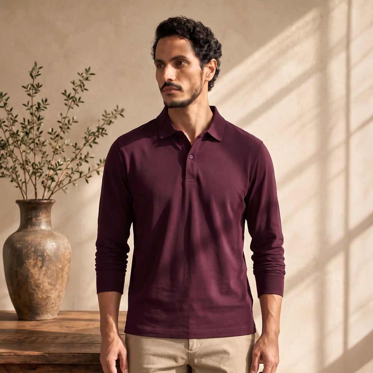 Full Sleeve Polo - Merlot Maroon