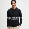 Full Sleeve Polo - Pitch Black