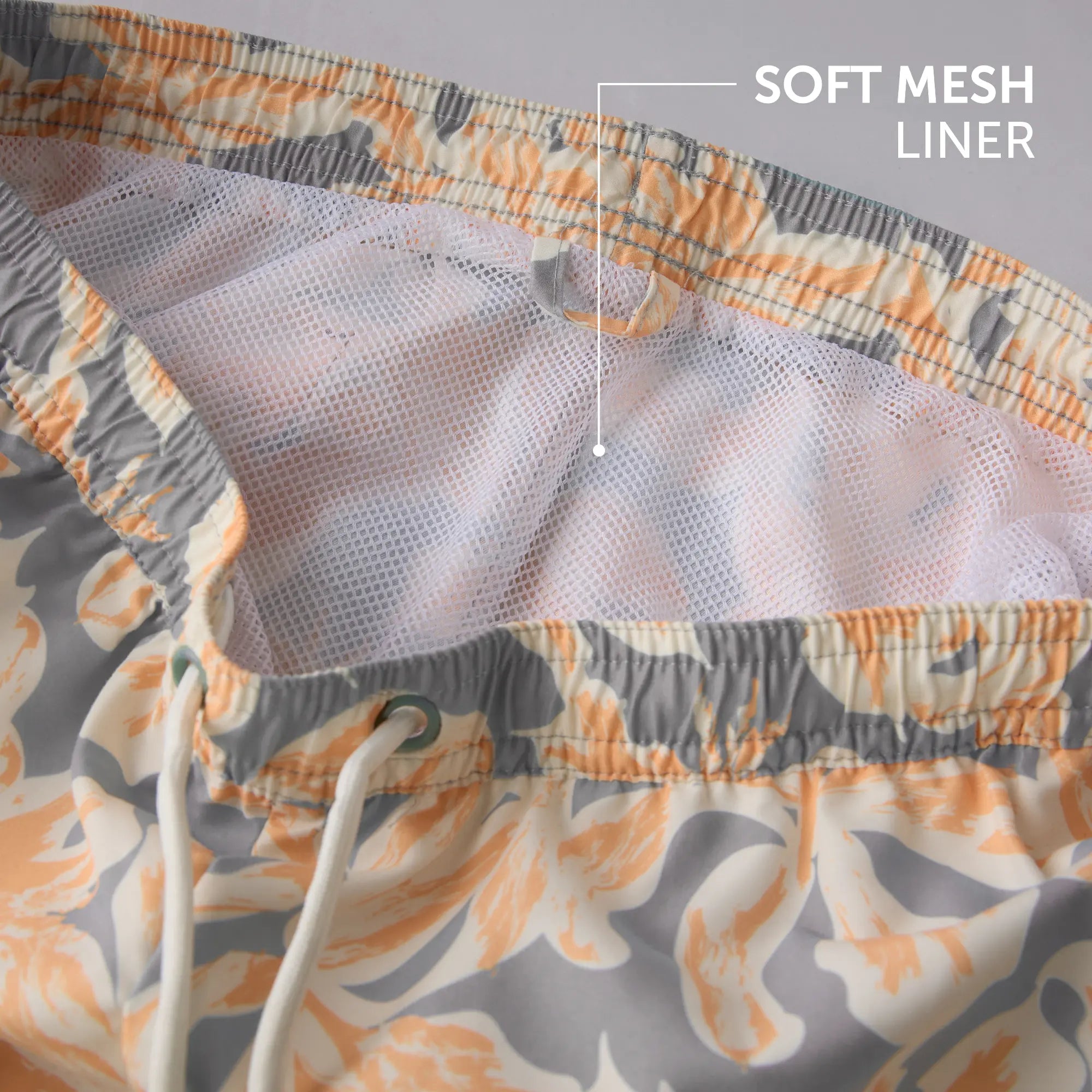 Printed Swim Shorts - Chrome Grey