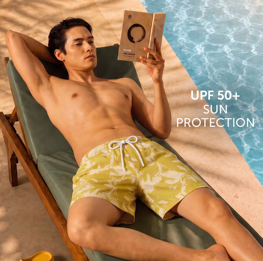Printed Swim Shorts - Butter Yellow