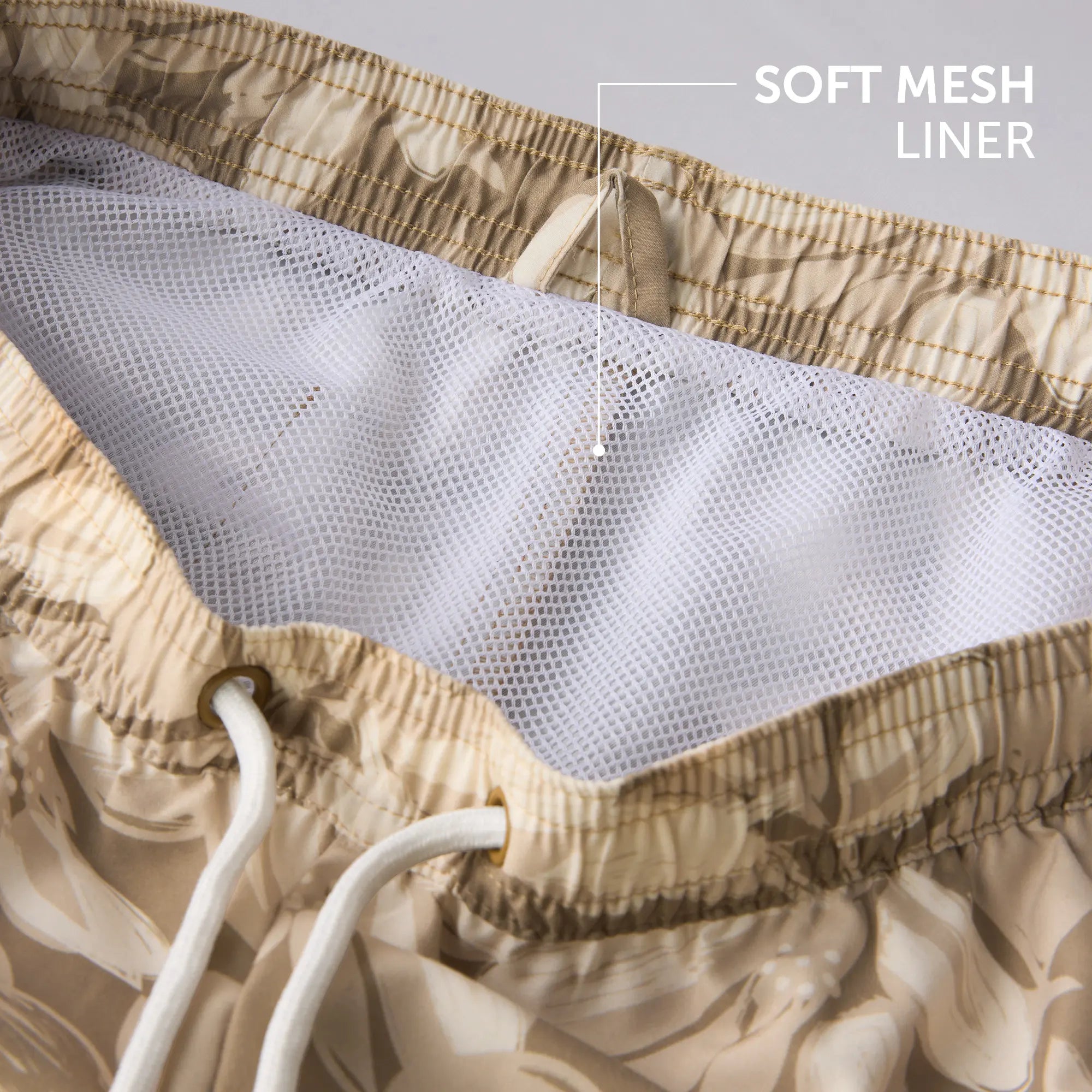 Printed Swim Shorts - Desert Brown