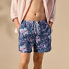 Printed Swim Shorts - Indigo Blue