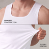 Bamboo Viscose Cotton Invisible Vest - Polar White