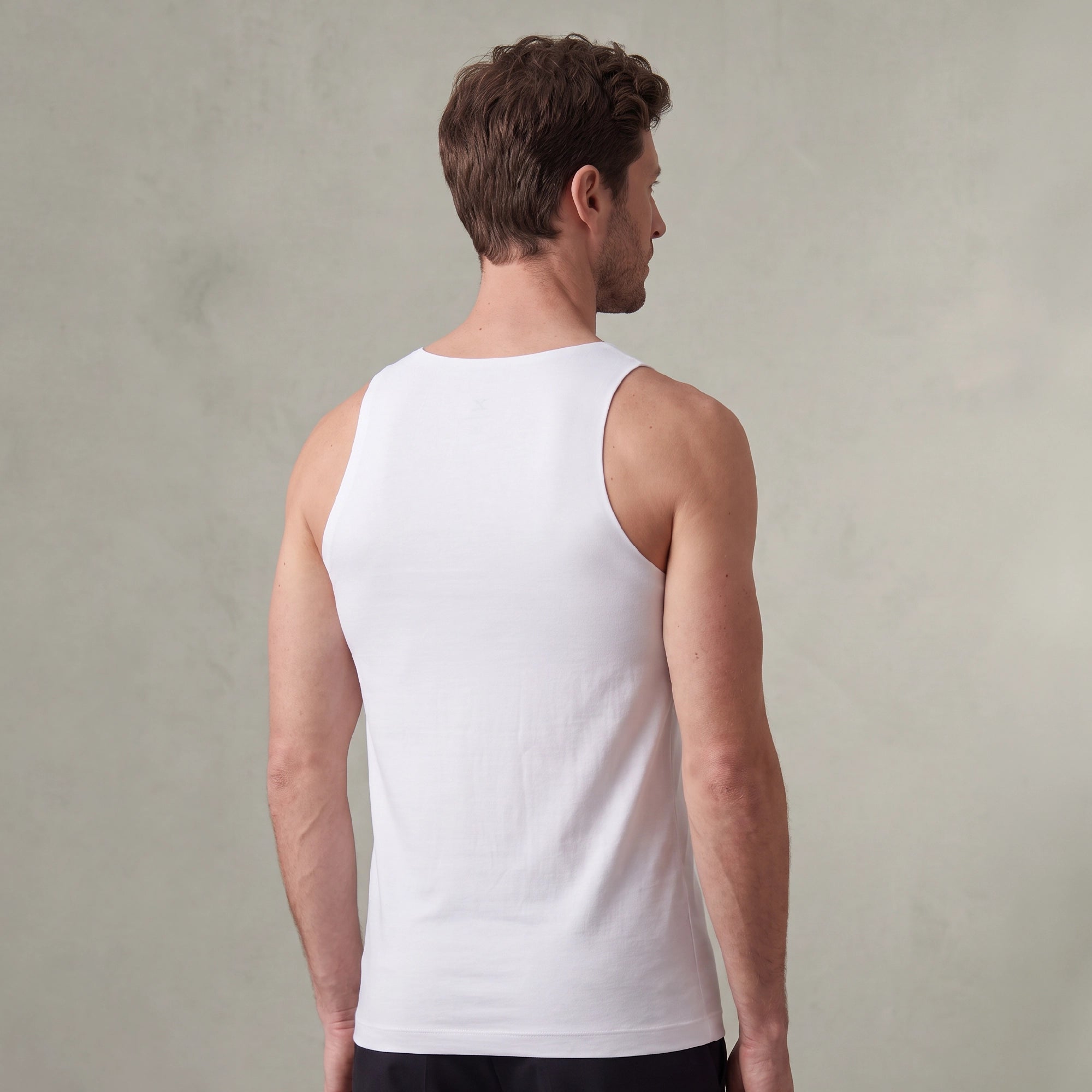 Bamboo Viscose Cotton Invisible Vest - Polar White