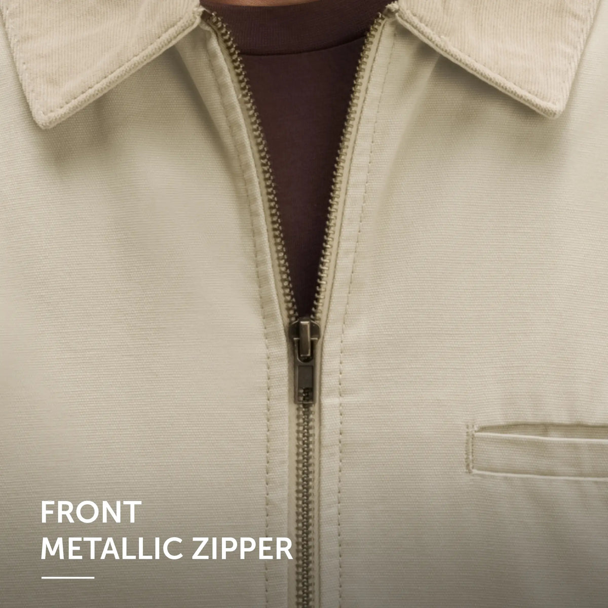 Cotton Canvas Jacket - Dusty Beige
