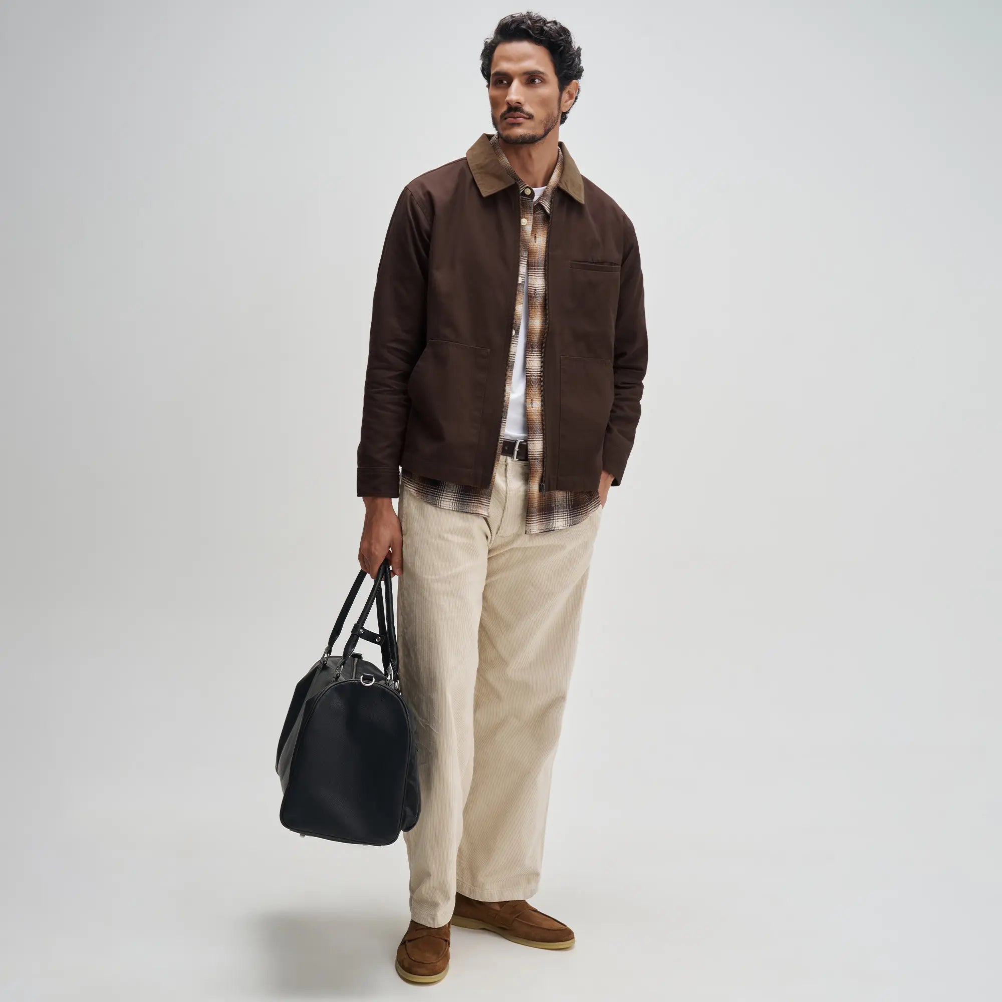 Cotton Canvas Jacket - Espresso Brown