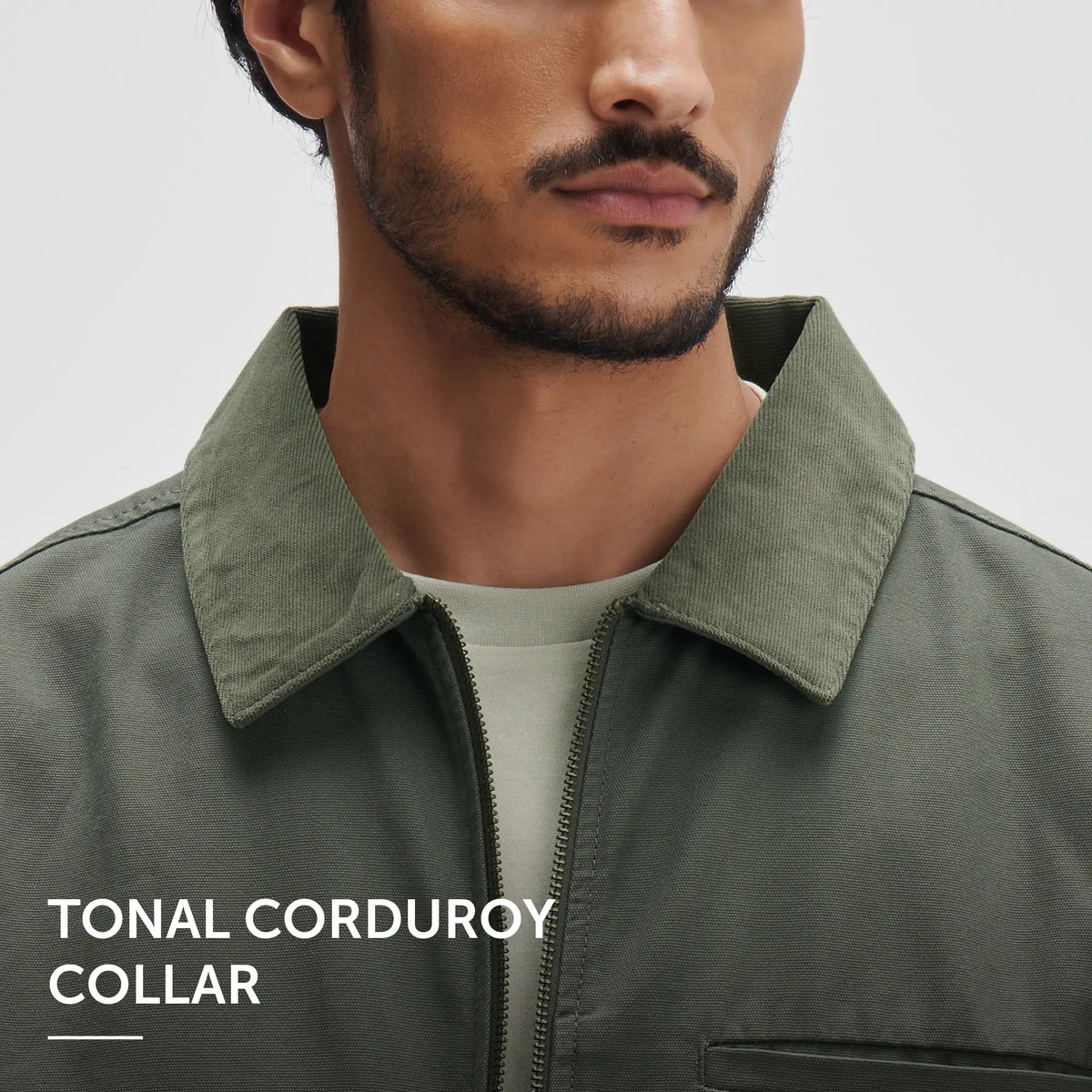 Cotton Canvas Jacket - Dusty Olive