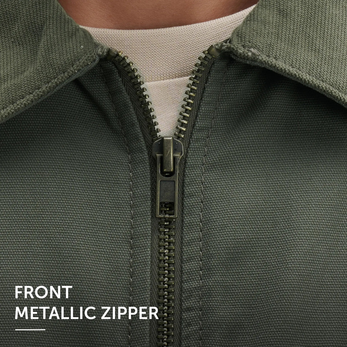 Cotton Canvas Jacket - Dusty Olive