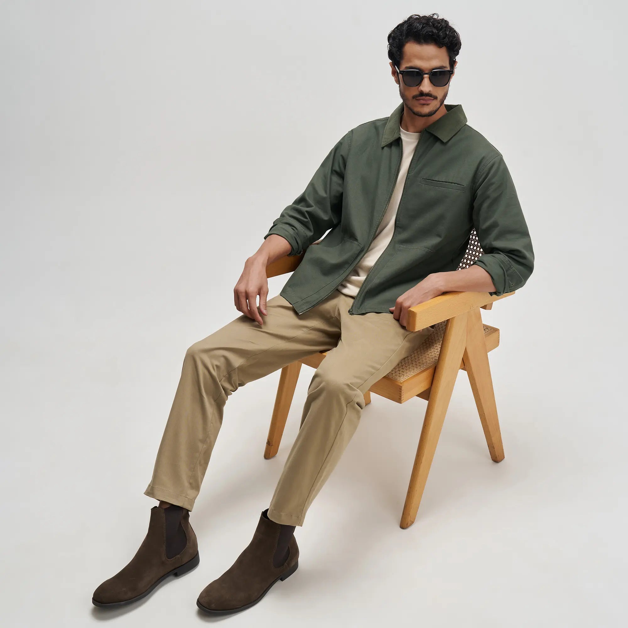 Cotton Canvas Jacket - Dusty Olive