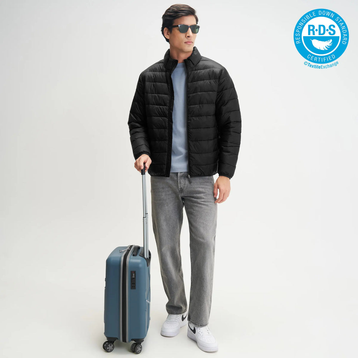 Ultra-Light Puffer Jacket - Charcoal Black
