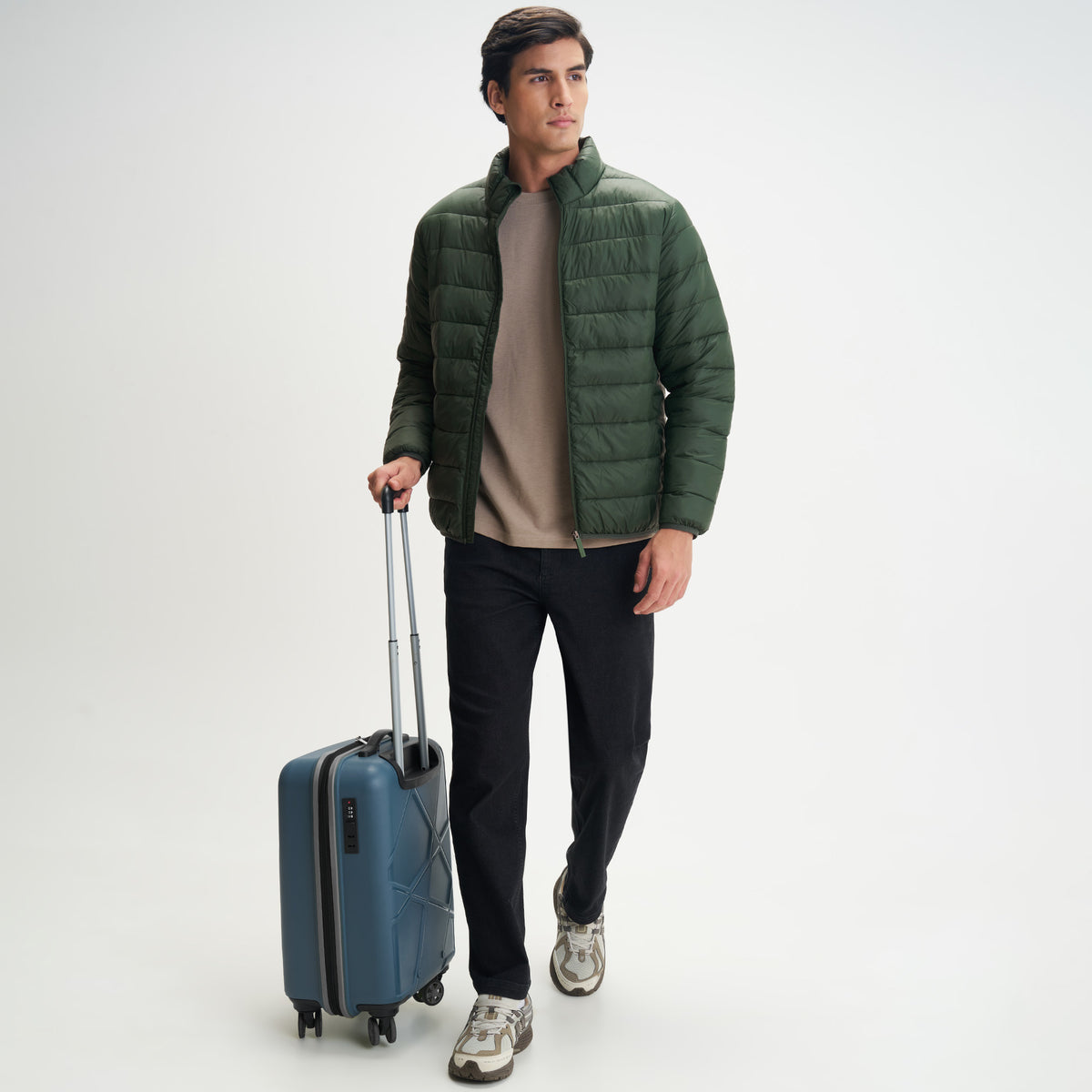 Ultra-Light Puffer Jacket - Olive Green