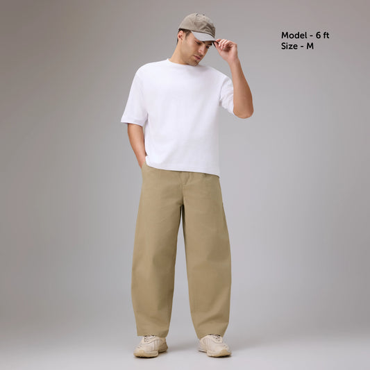 Barrel Pants - Sand Brown