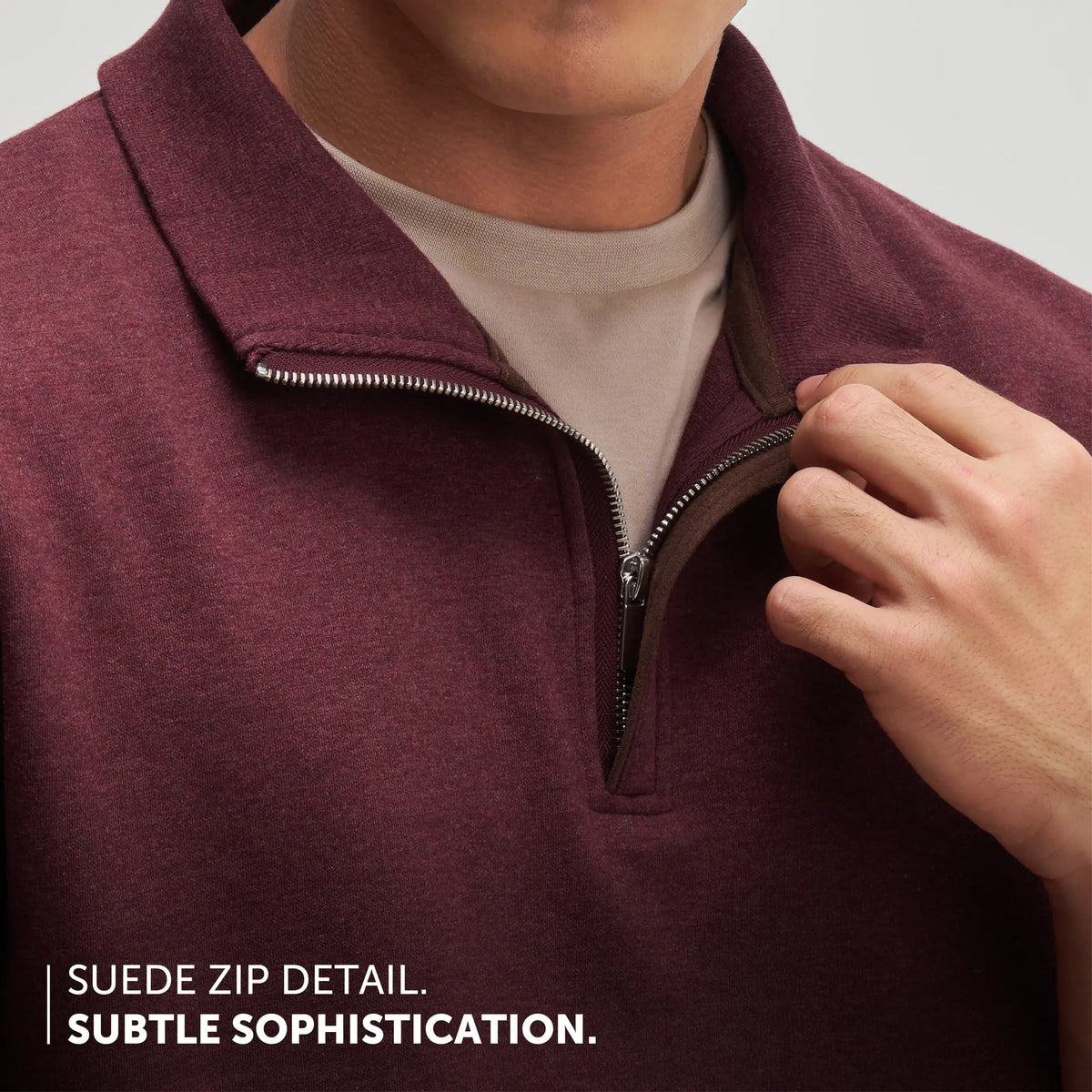 Half-Zip Pullover - Auburn Red