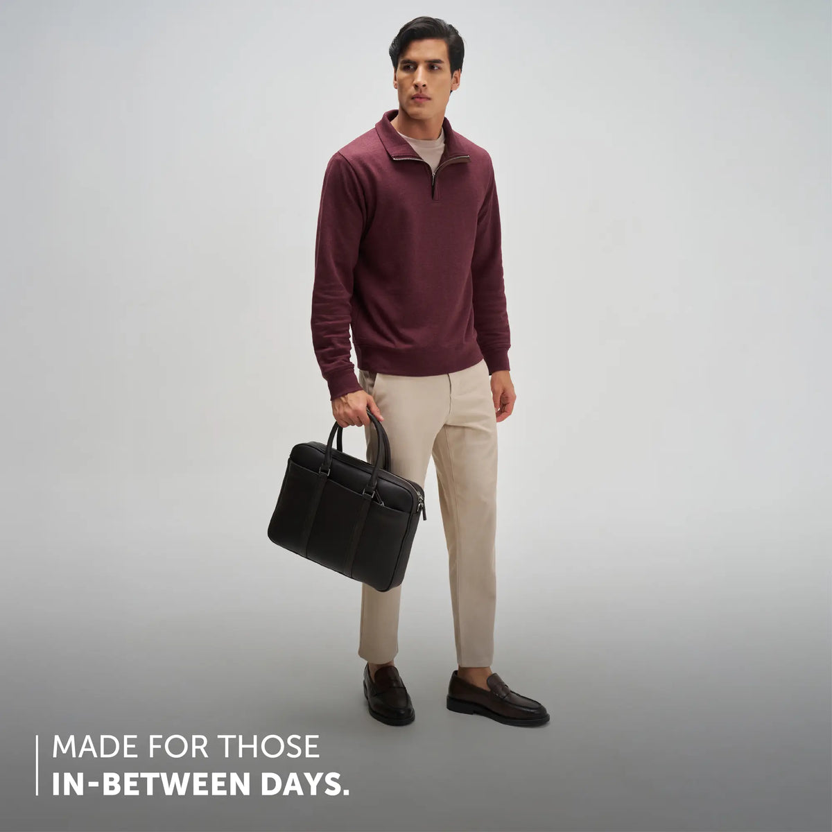 Half-Zip Pullover - Auburn Red