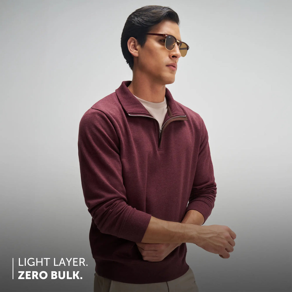 Half-Zip Pullover - Auburn Red