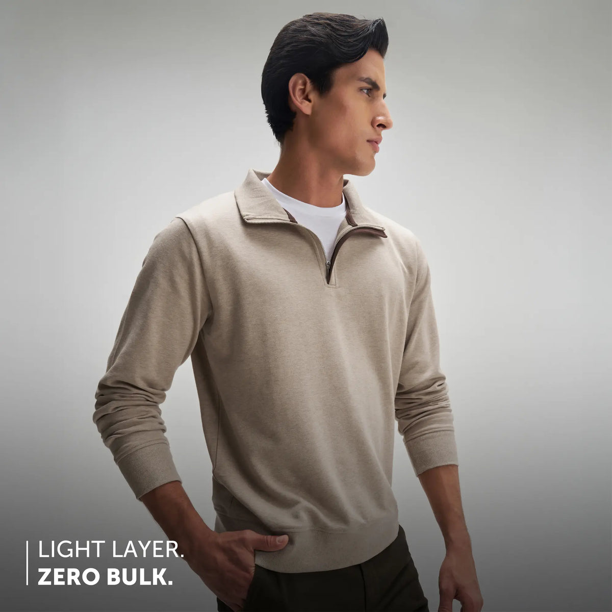 Half-Zip Pullover - Irish Beige