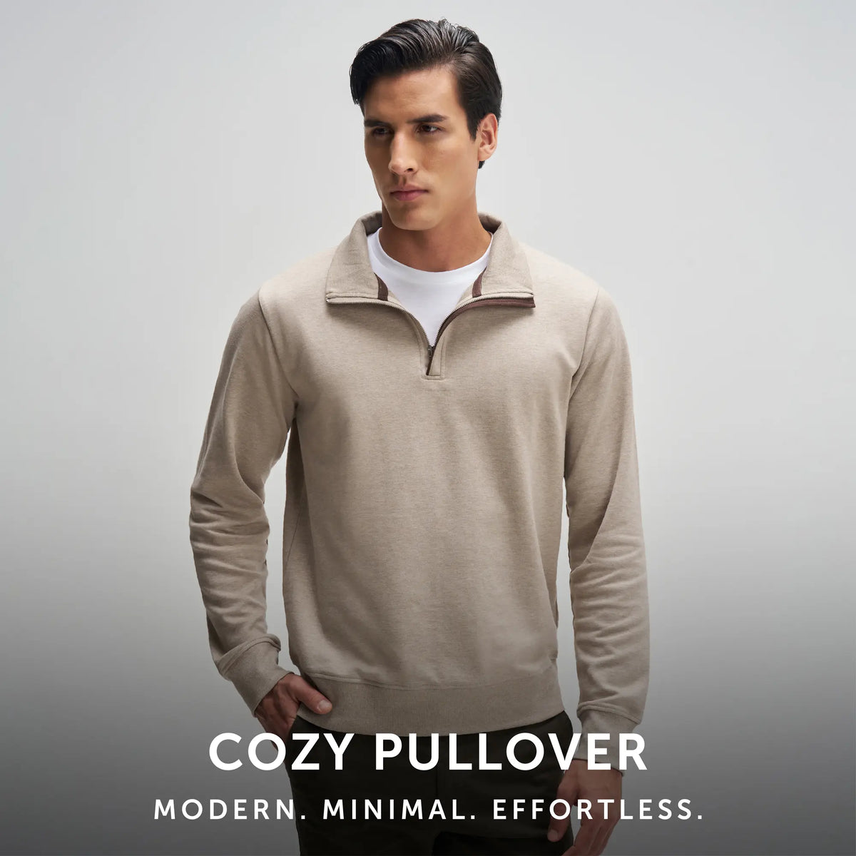 Half-Zip Pullover - Irish Beige