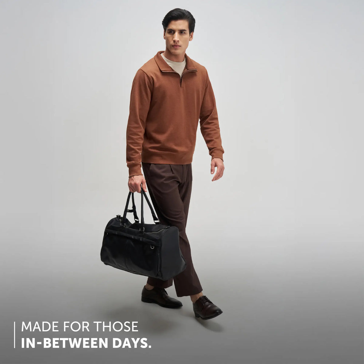 Half-Zip Pullover - Caramel Brown