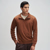 Half-Zip Pullover - Caramel Brown