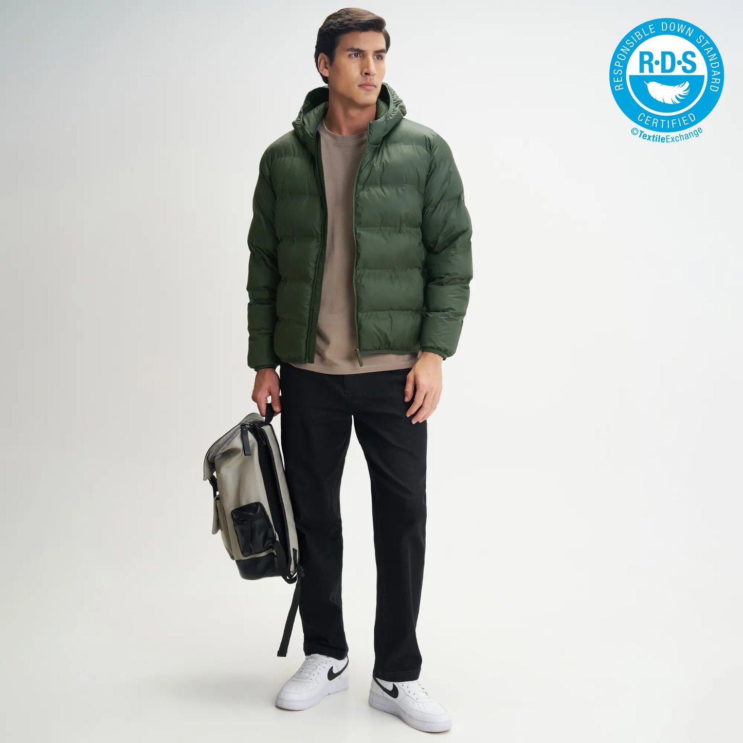 Ultra-Warm Puffer Jacket- Army Green