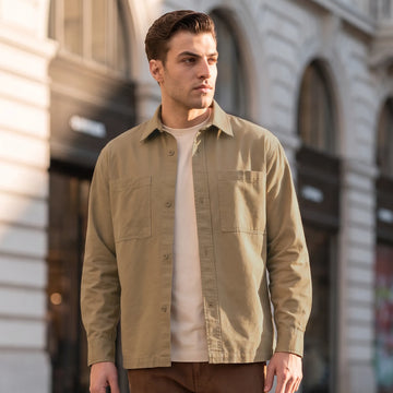 Cotton Overshirt - Camel Brown
