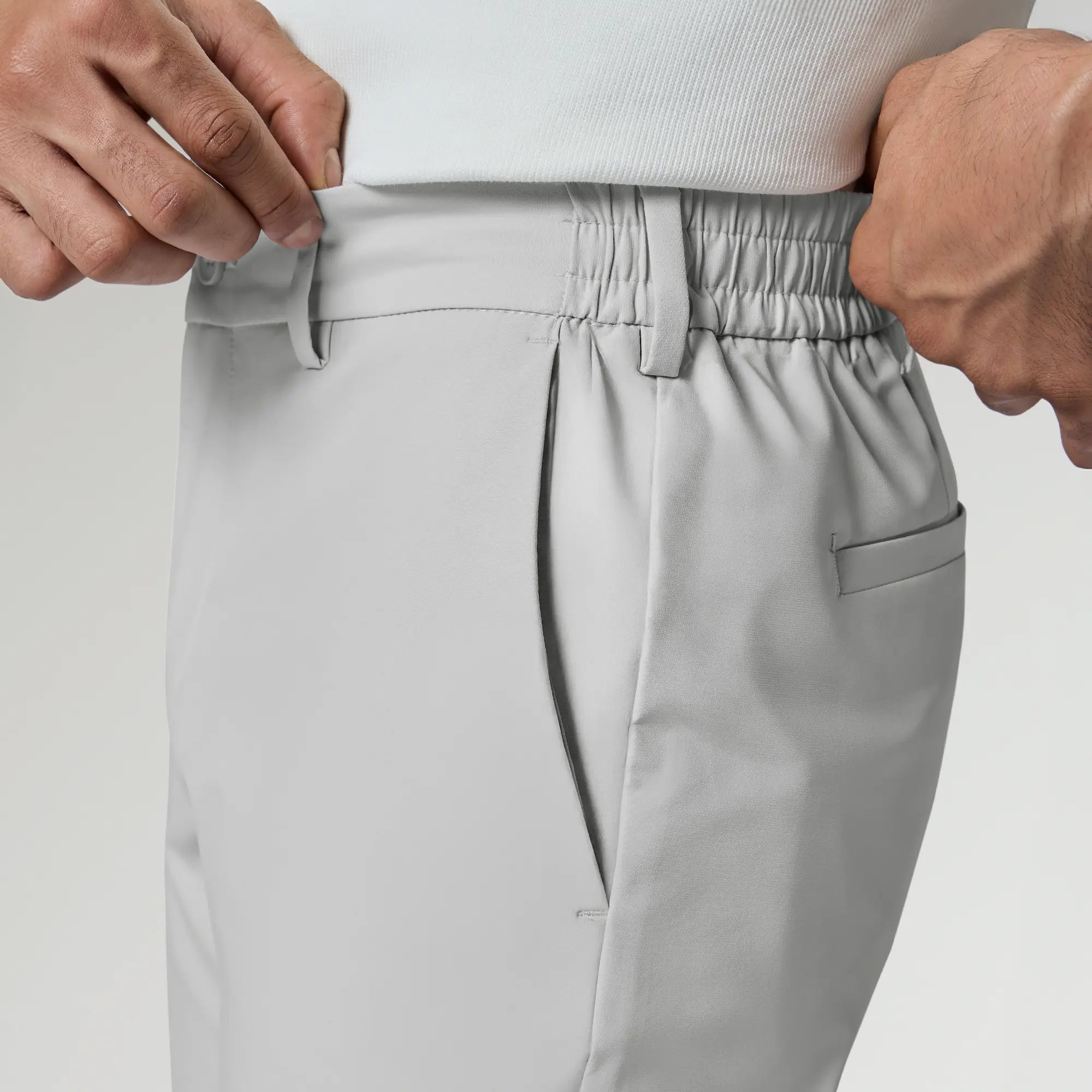 Mens Velocity Polyester Mobile Pants Chrome White - XXYX Crew