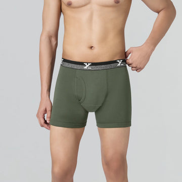 Nova Cotton Boxer Briefs Olive Green