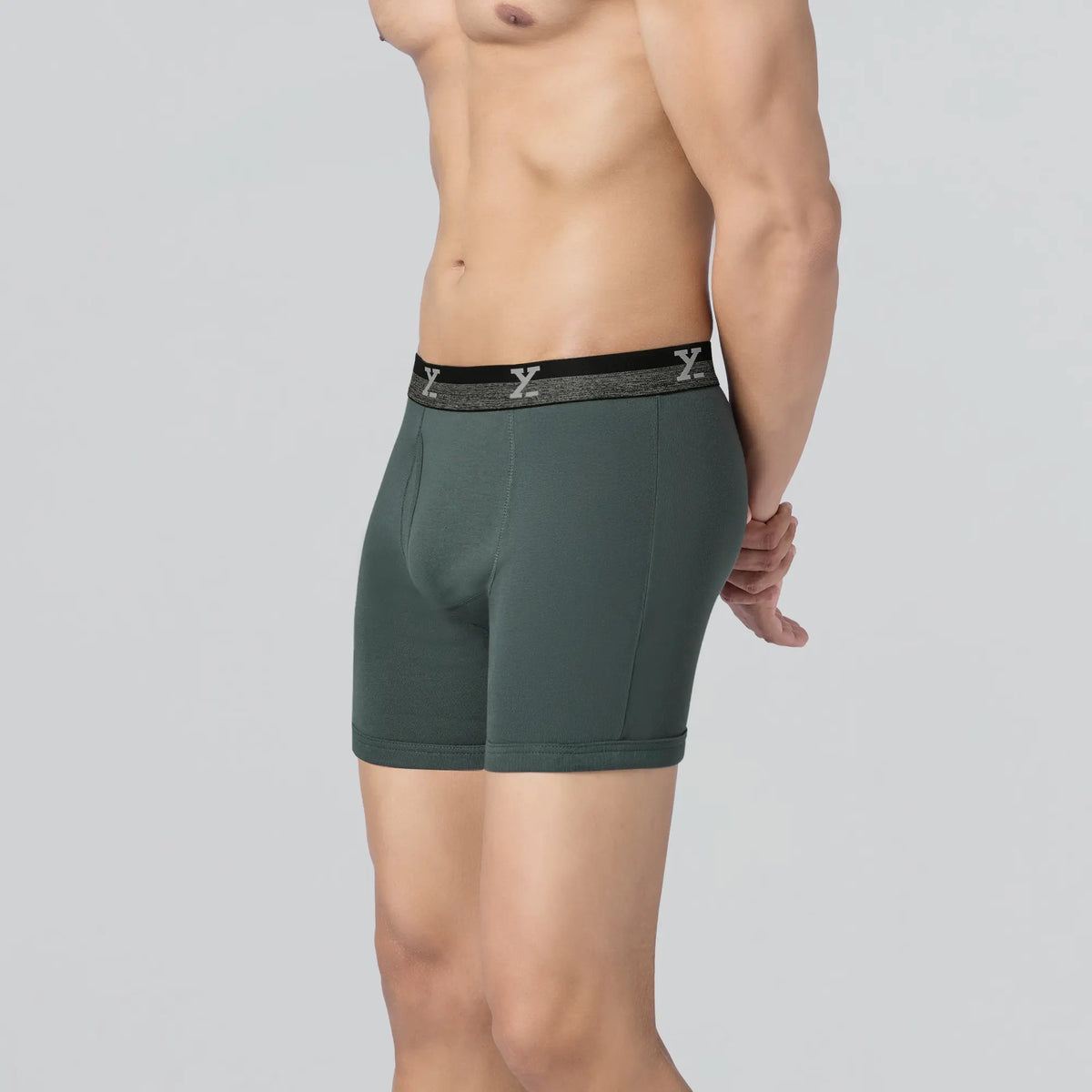 Nova Cotton Boxer Briefs Olive Green