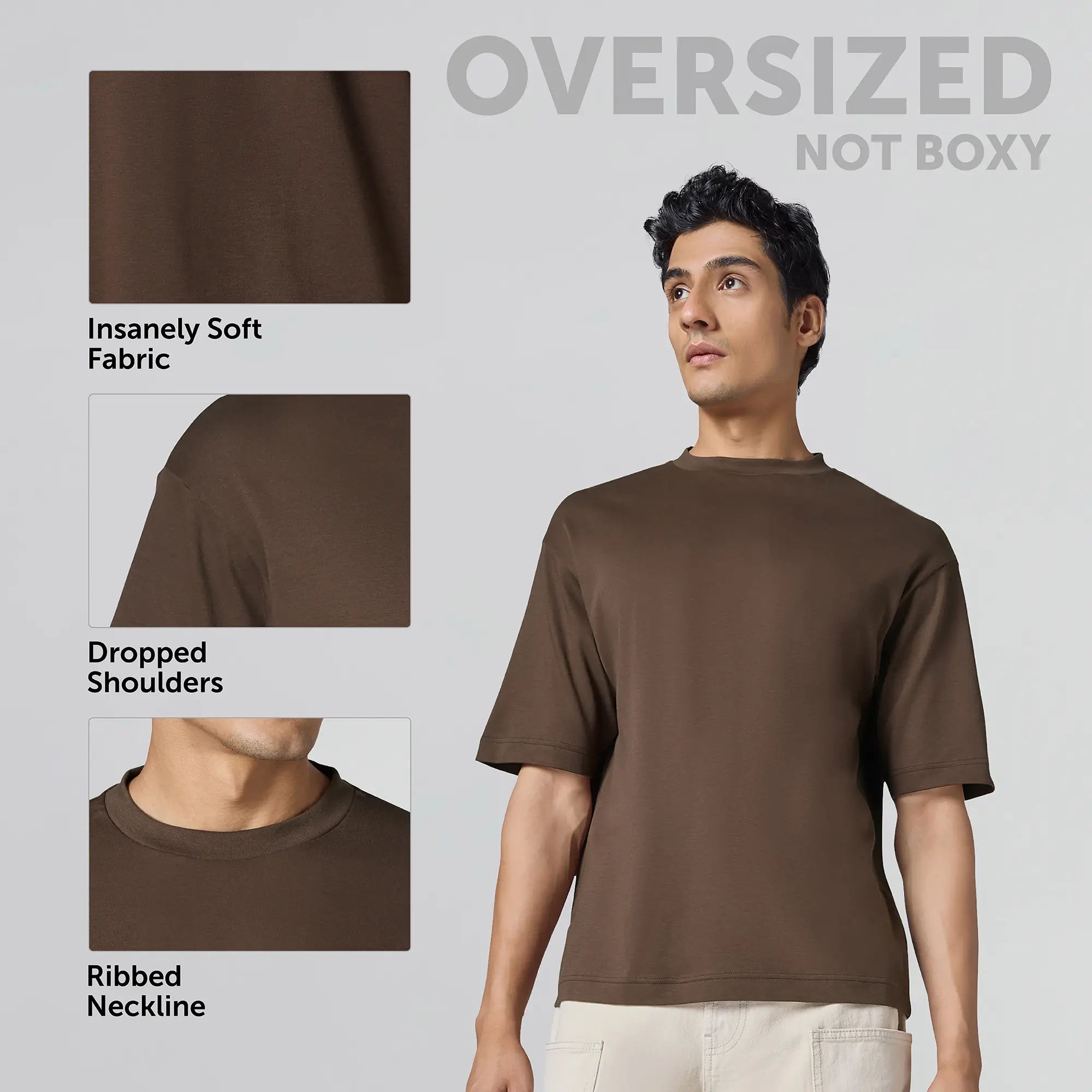 Drift Cotton Oversized T-shirts Espresso Brown – XYXX Apparels Drift Cotton Oversized T-shirts Espresso Brown – XYXX Apparels