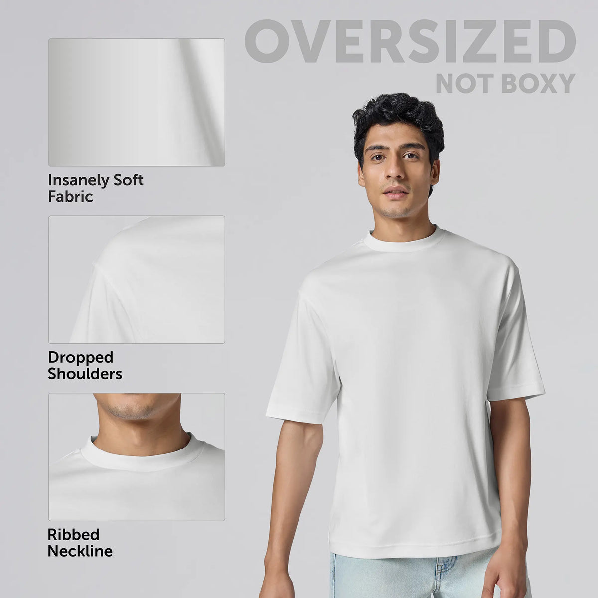 Drift Cotton Oversized T-shirts Polar White