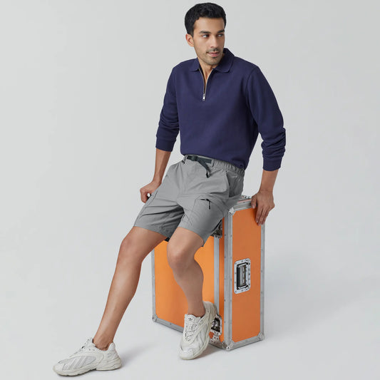 Moveo Cargo Shorts Ash Grey - XYXX Crew
