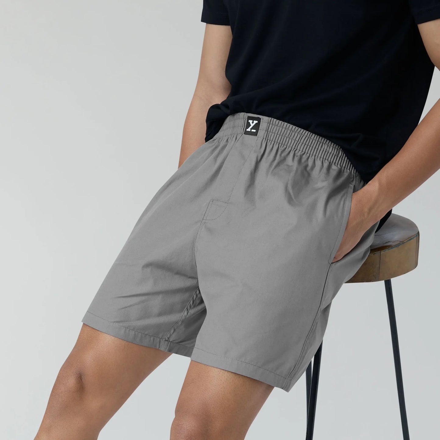 Pace Cotton Boxer Shorts Ash Grey