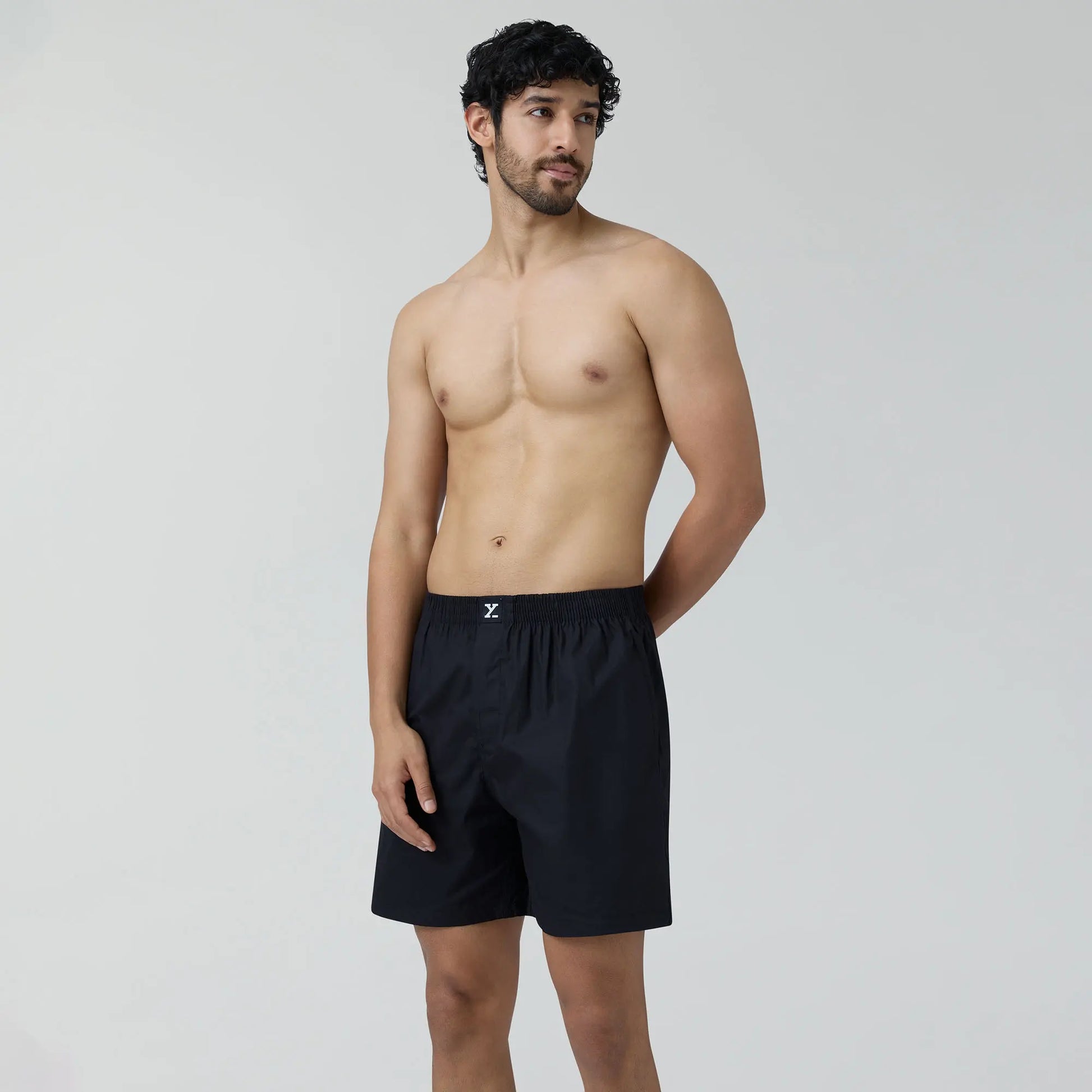 Pace Cotton Boxer Shorts Black Knight