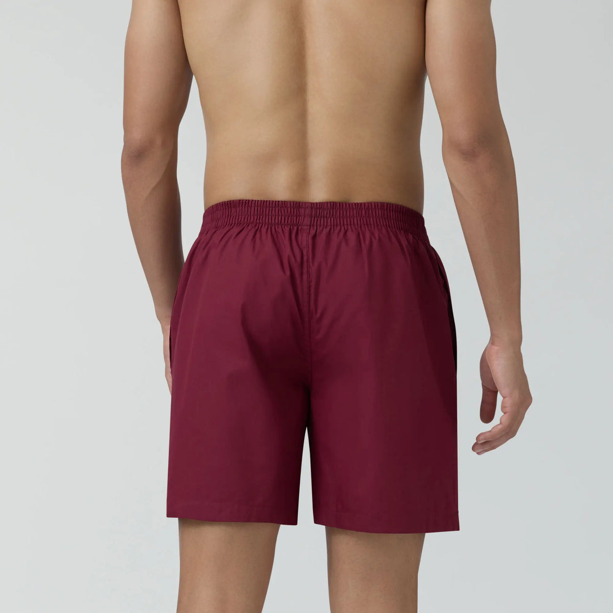 Pace Cotton Boxer Shorts Bold Burgundy