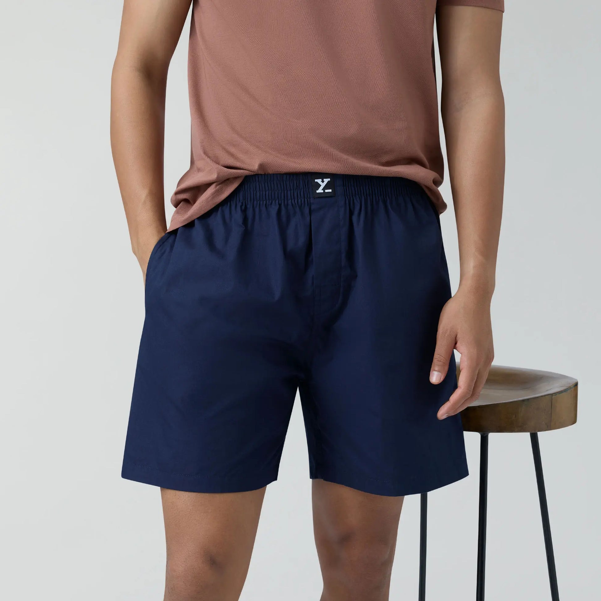 Pace Cotton Boxer Shorts Midnight Blue