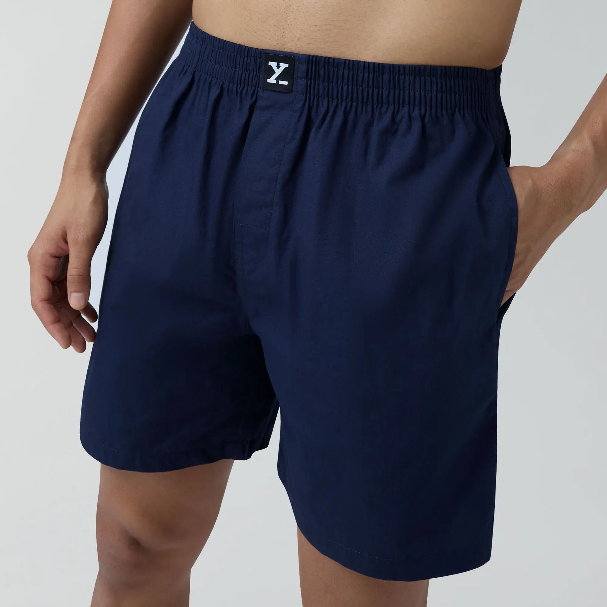 Pace Cotton Boxer Shorts Midnight Blue