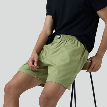 Pace Cotton Boxer Shorts Olive Green