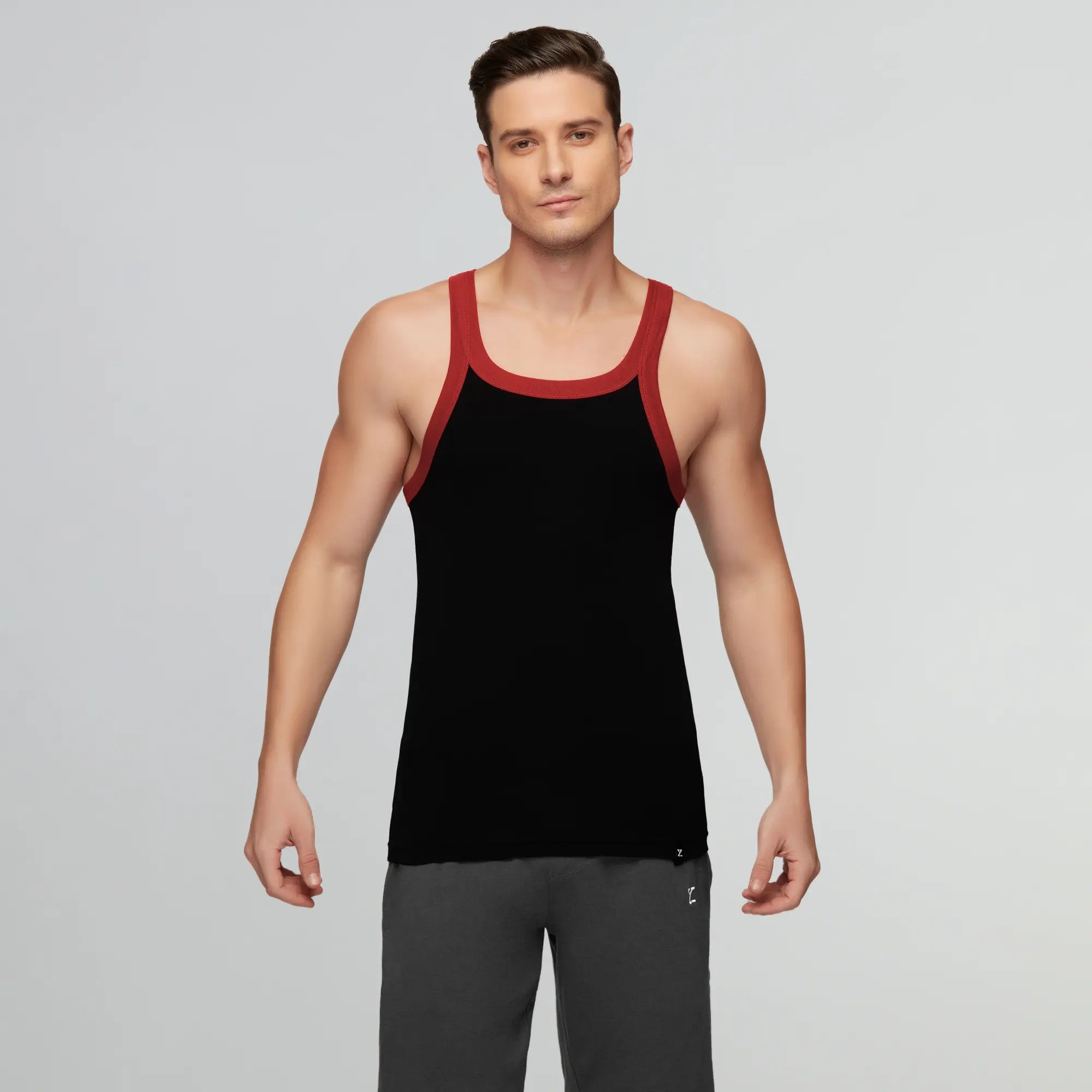 Buy Men's Pace Square Neck Vest Estate Blue | XYXX Apparels