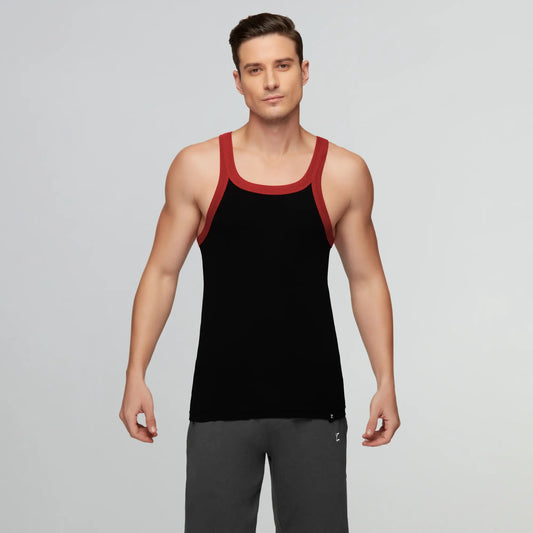 Pace Square Neck Vest Ribbon Black