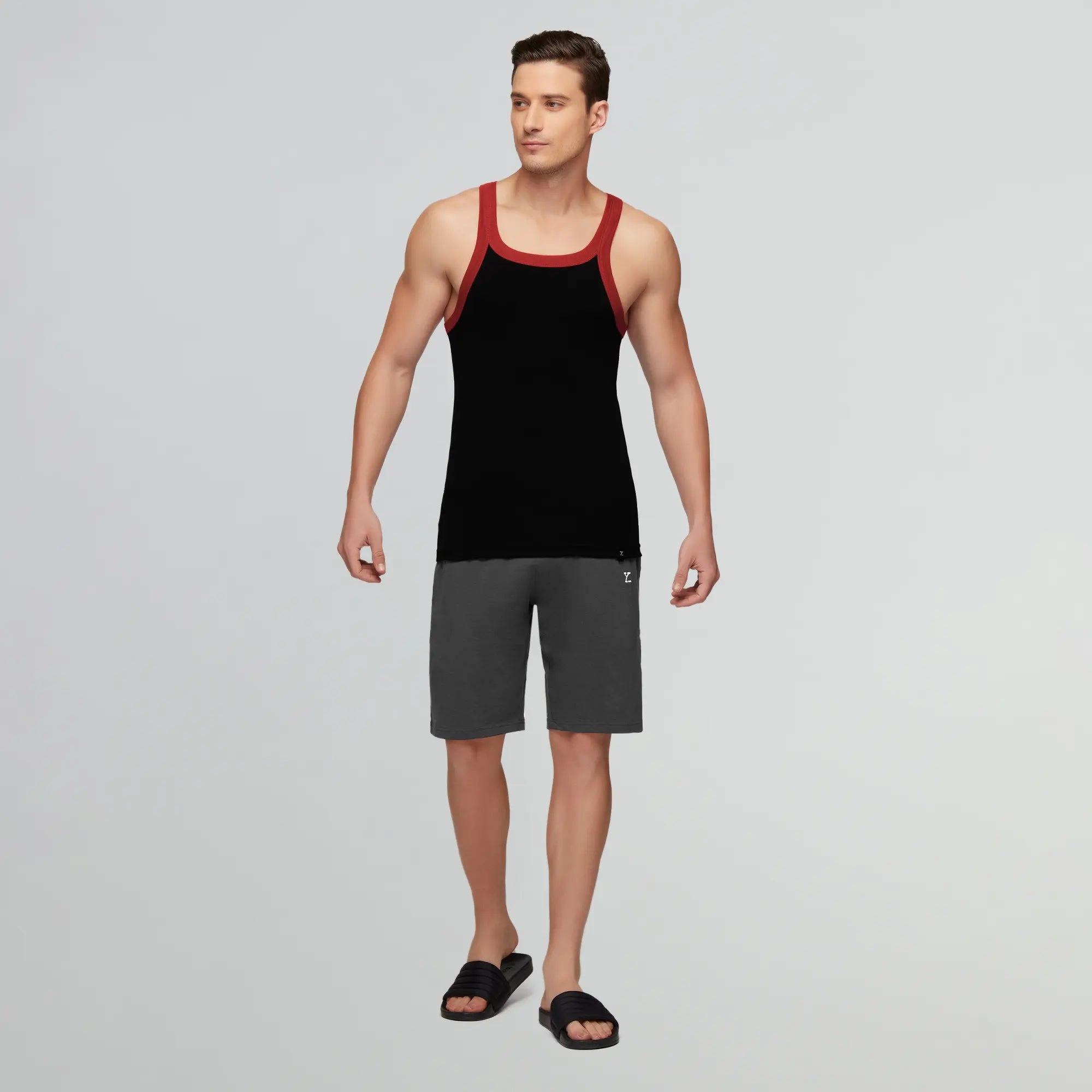 Pace Square Neck Vest Ribbon Black