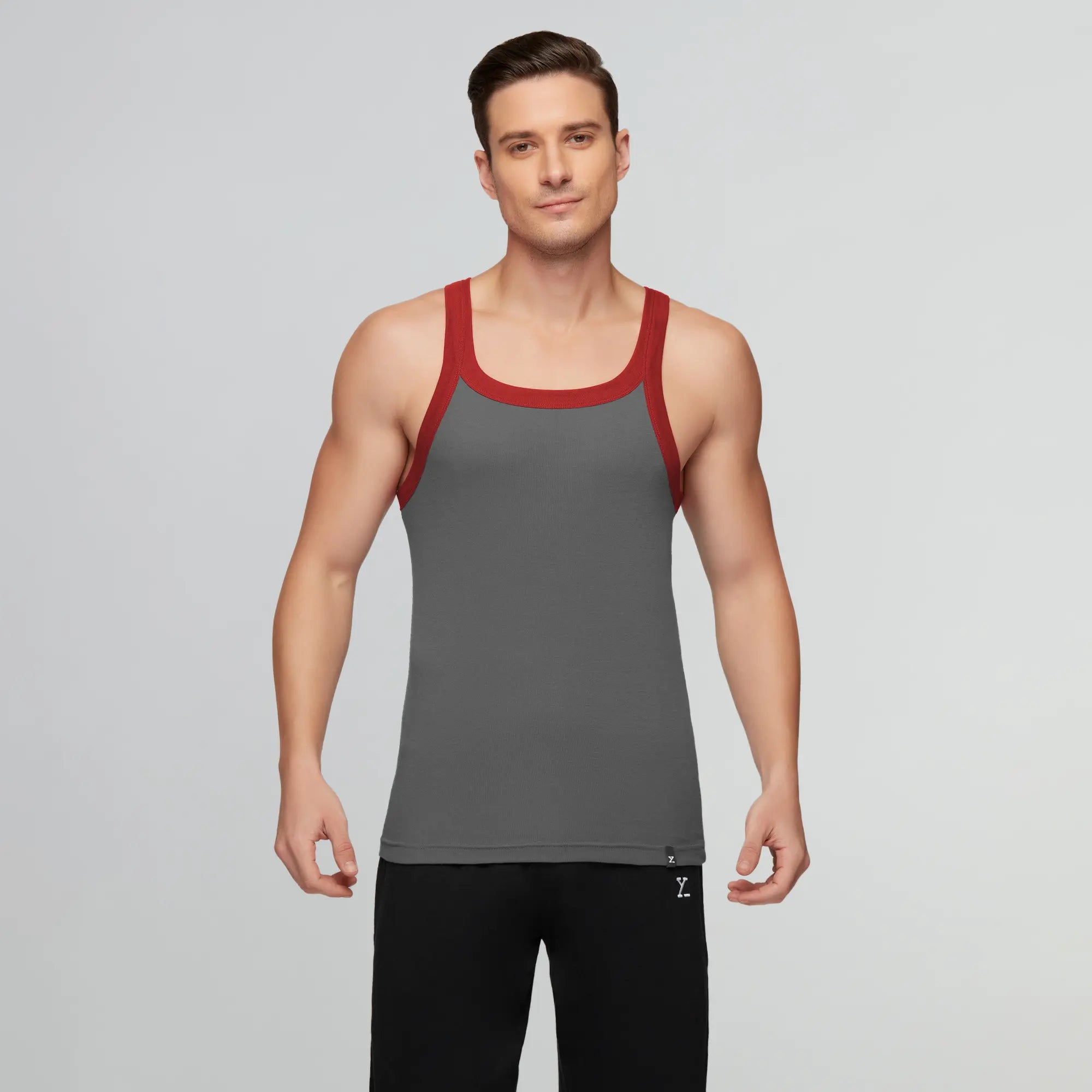 Pace Square Neck Vest Ribbon Grey