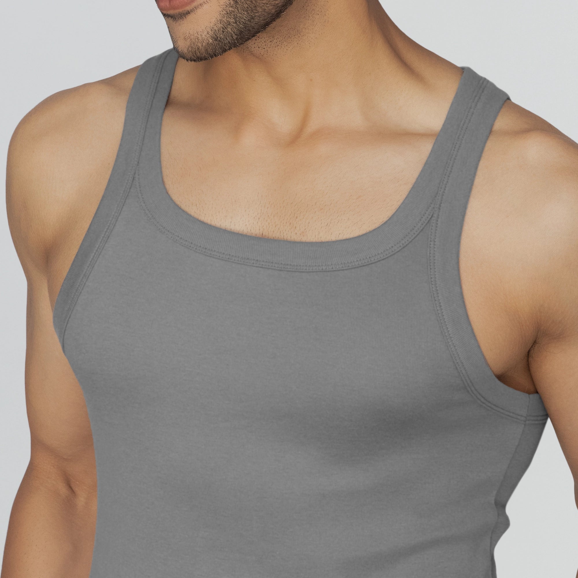 Pace Super Combed Cotton Vest Ash Grey – XYXX Apparels